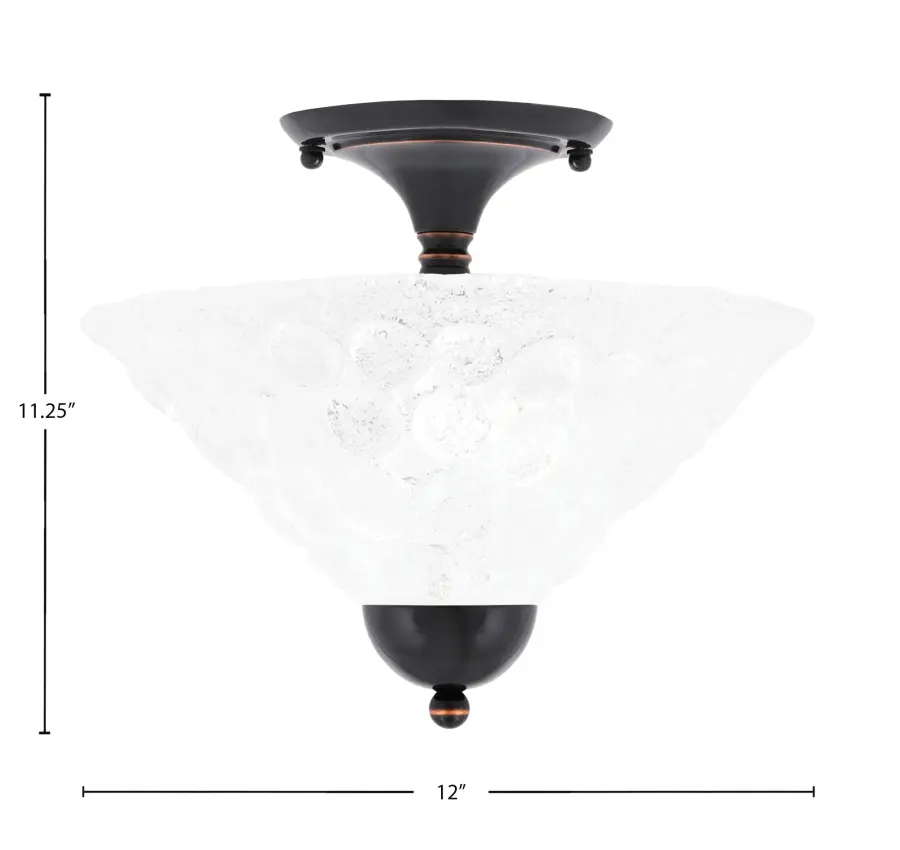 Italian Bubble Glass Semi-Flush Ceiling Light - Image 2
