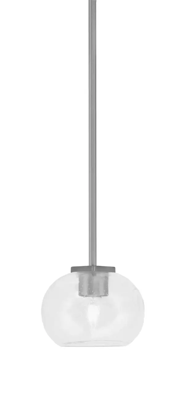 Franklin Stem Hung Mini Pendant with Clear Bubble Glass - Image 1