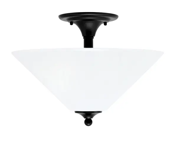 This versatile semi-flush mount combines modern matte black finish with sophisticated white marble glass. Perfect for rooms with lower ceilings, it provides ample illumination while adding contemporary elegance to any space.