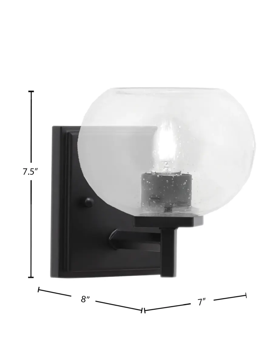Franklin Wall Sconce with Clear Bubble Glass - Image 2
