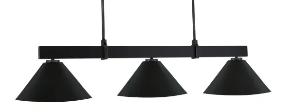 Wellington 3-Light Island Pendant in Matte Black - Image 1