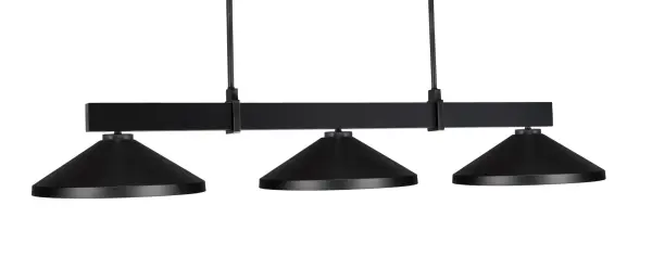The Wellington 3-Light Bar combines industrial charm with modern minimalism. Its 54-inch linear design and cone-shaped metal shades deliver focused task lighting perfect for kitchen islands and dining tables.
