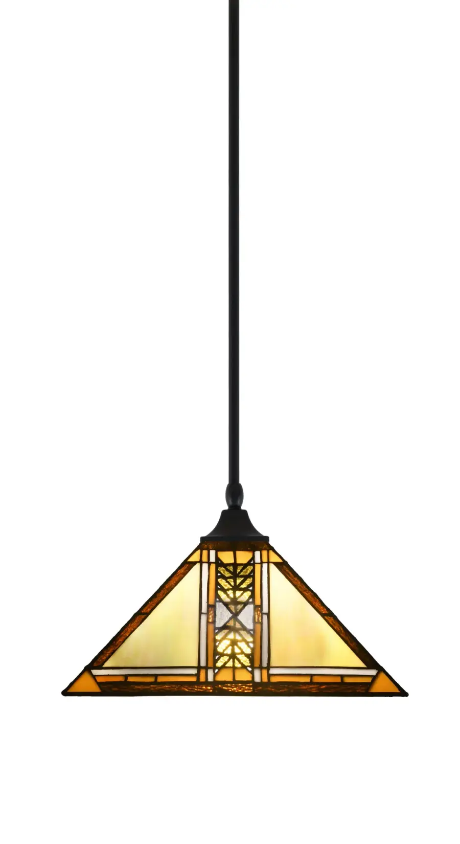 Stem Hung Pendant with Santa Cruz Art Glass - Image 1