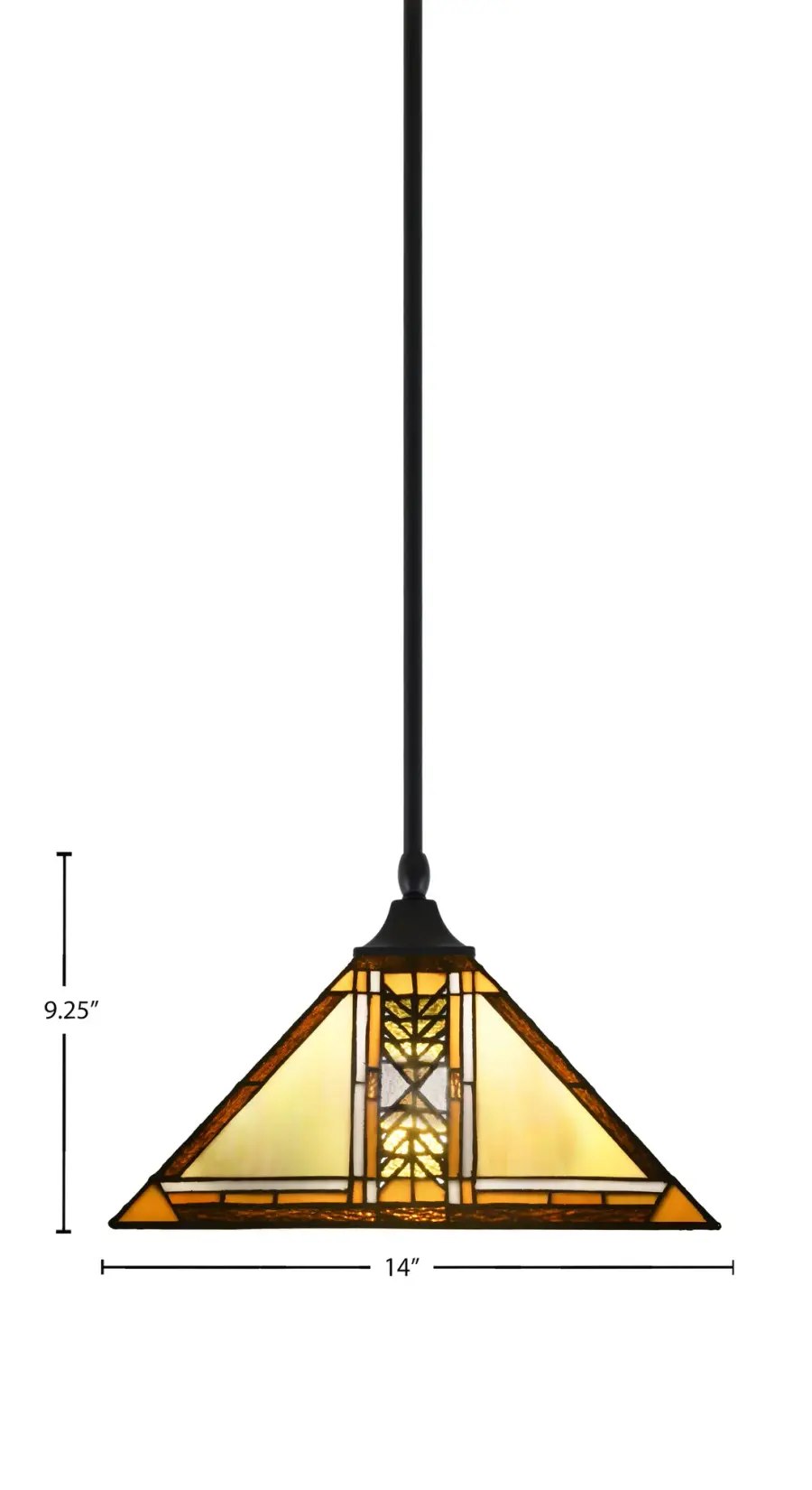 Stem Hung Pendant with Santa Cruz Art Glass - Image 2