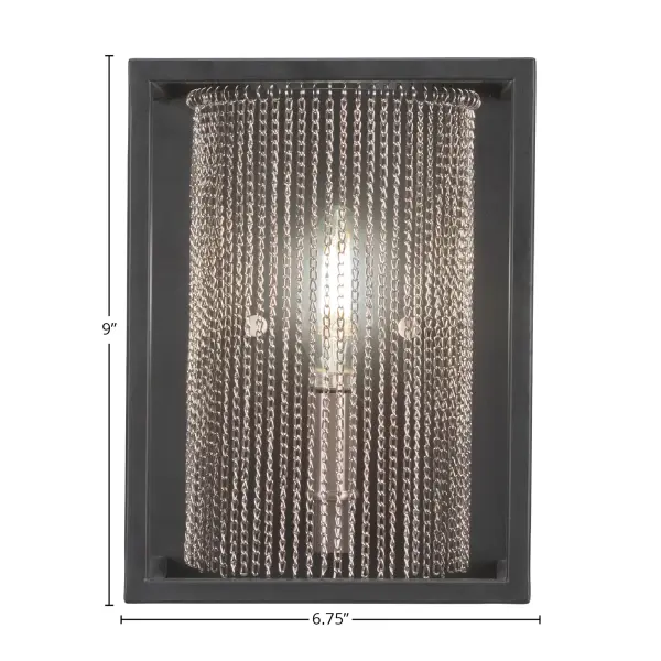 Cadina Wall Sconce - Matte Black & Brushed Nickel - Image 2