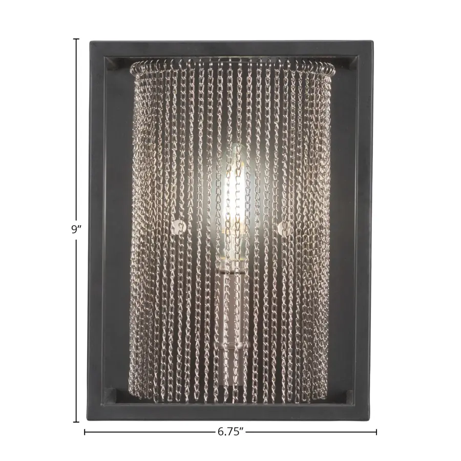 Cadina Wall Sconce - Matte Black & Brushed Nickel - Image 2