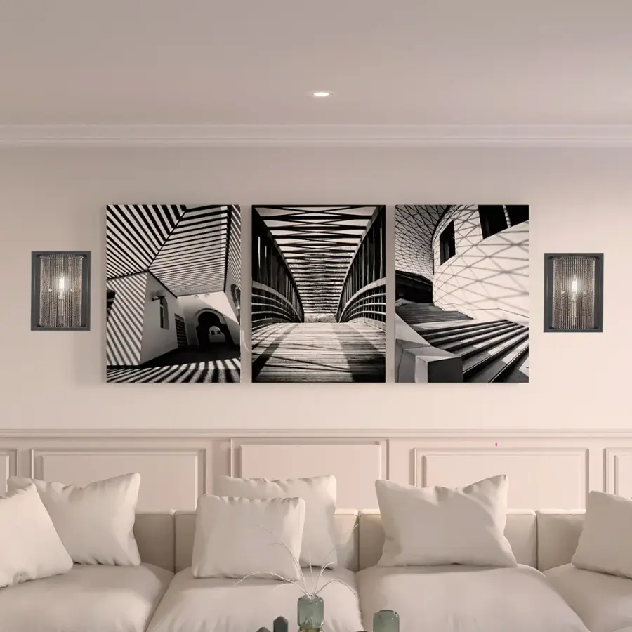 Cadina Wall Sconce - Matte Black & Brushed Nickel - Image 3