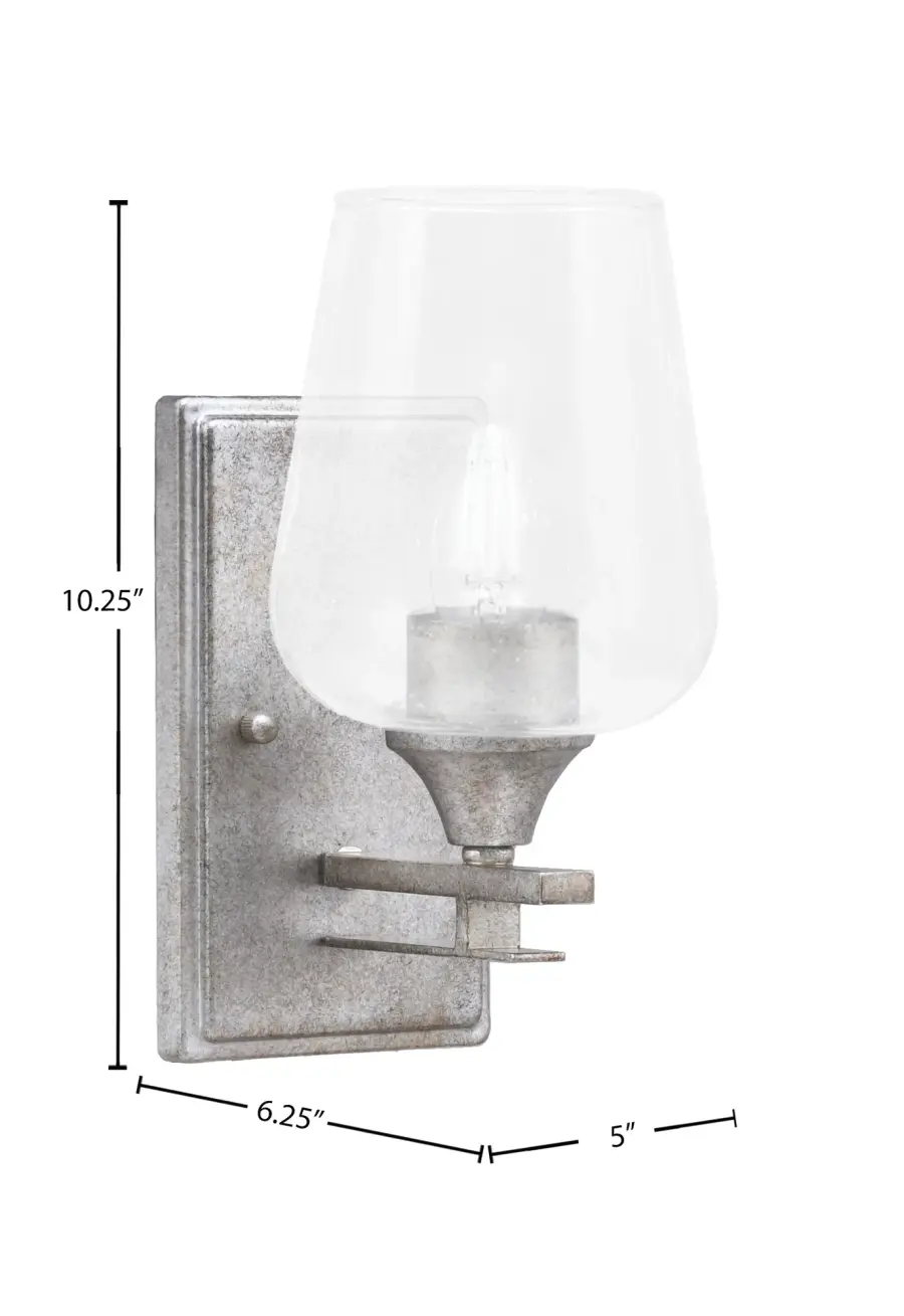 Uptowne Wall Sconce with Clear Bubble Glass - Image 2