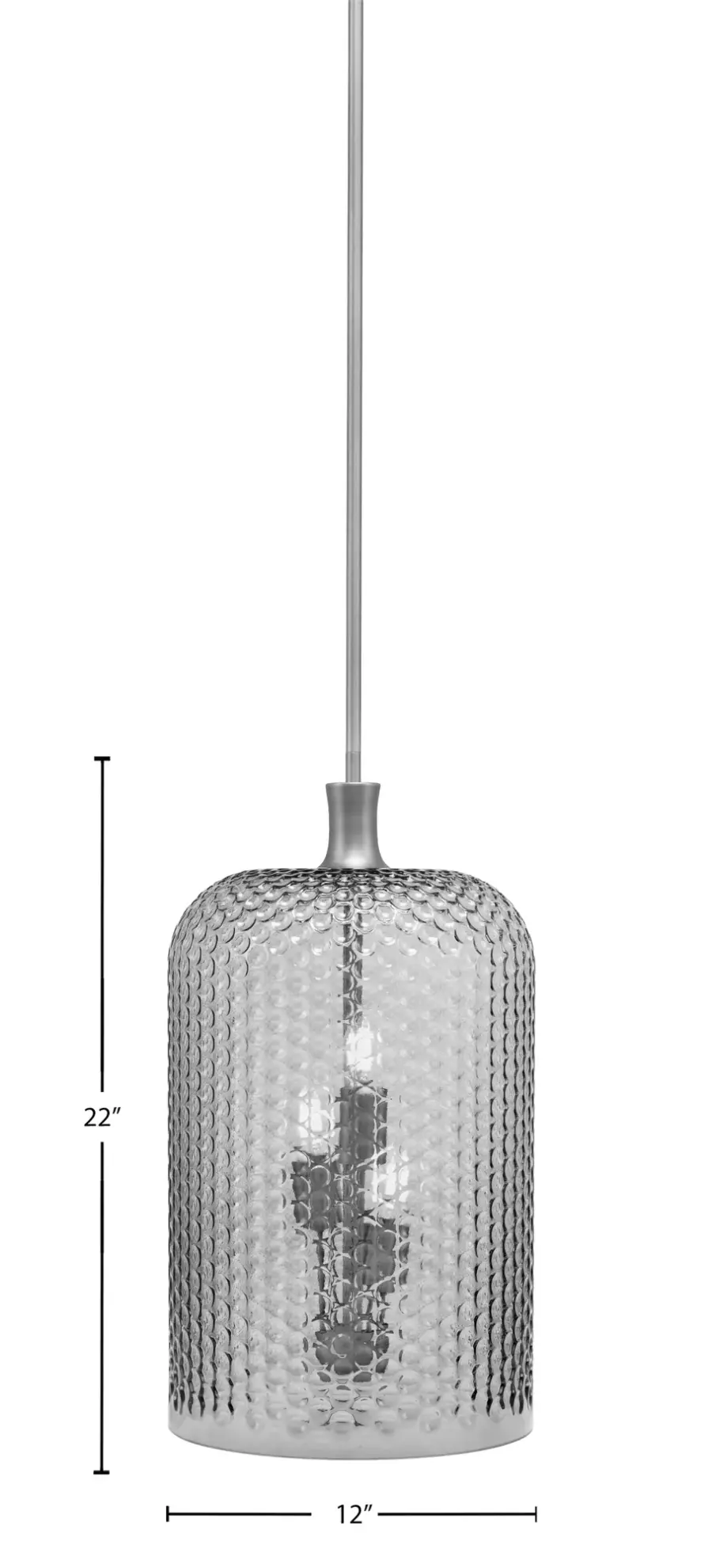 Toltec Lighting 3-Light Cluster Stem Pendant with Smoke Textured Glass - Image 2