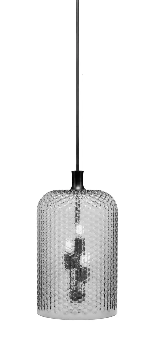 Toltec Lighting 3-Light Cluster Stem Pendant with Smoke Textured Glass - Image 1