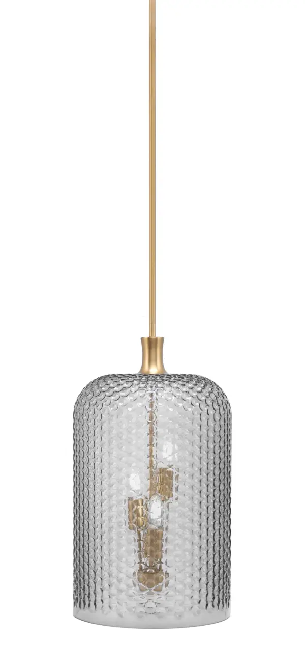 Toltec Lighting 3-Light Cluster Stem Pendant with Smoke Textured Glass - Image 1