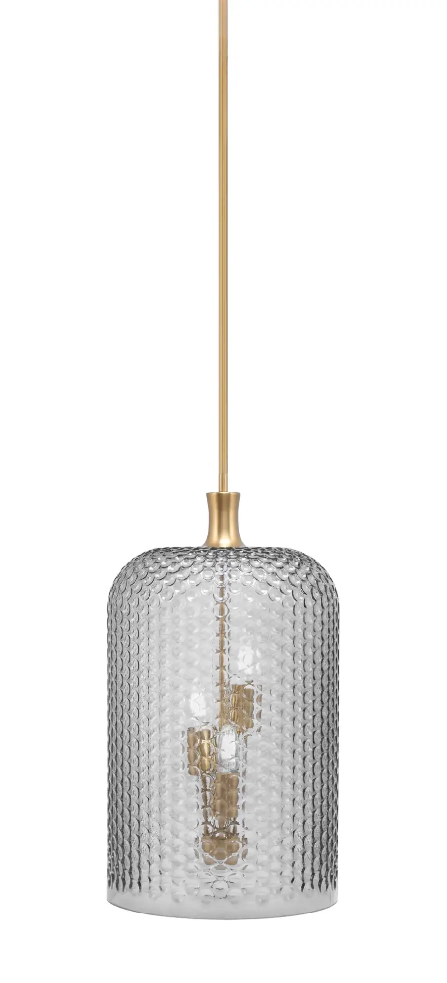 Toltec Lighting 3-Light Cluster Stem Pendant with Smoke Textured Glass - Image 1