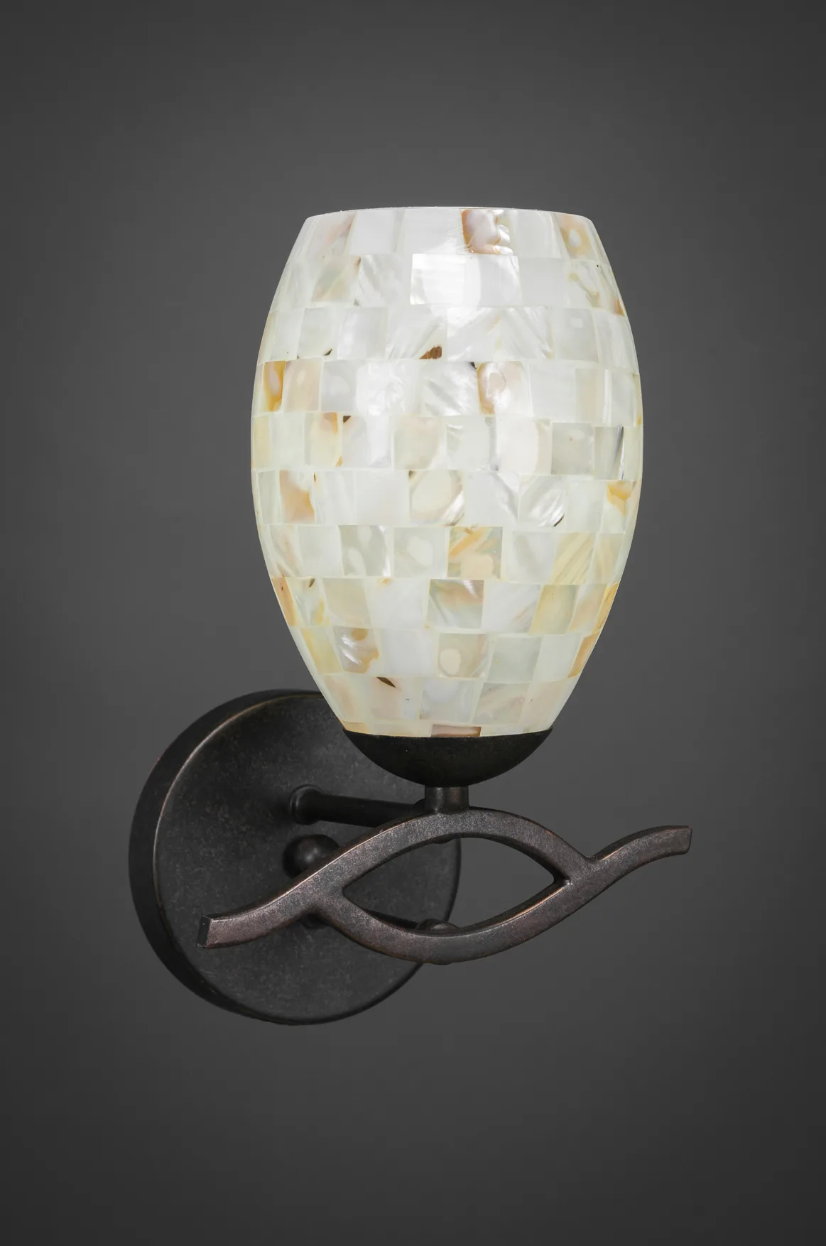 Revo One Light Wall Sconce in Dark Granite