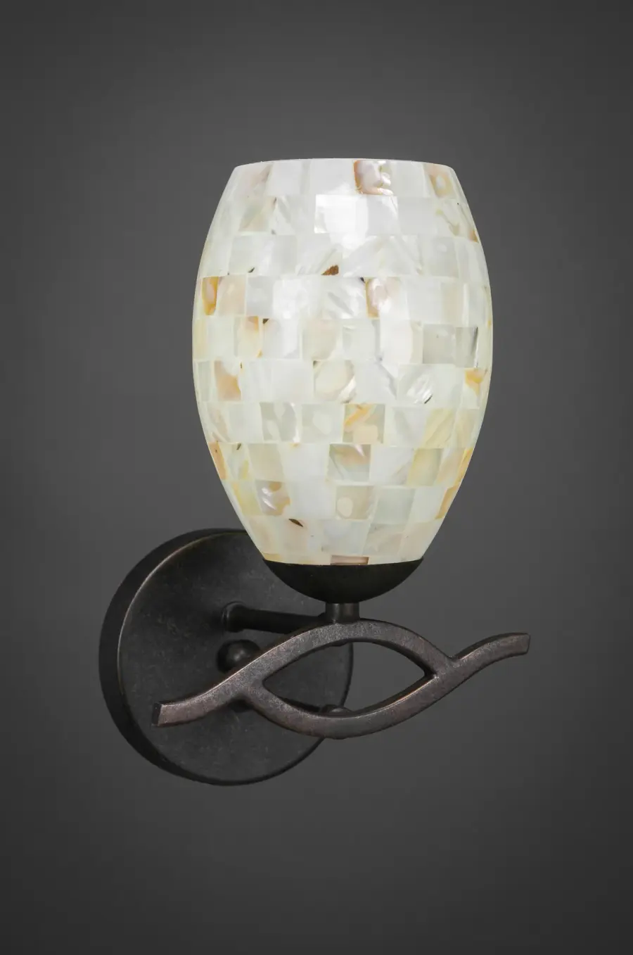 Revo One Light Wall Sconce in Dark Granite