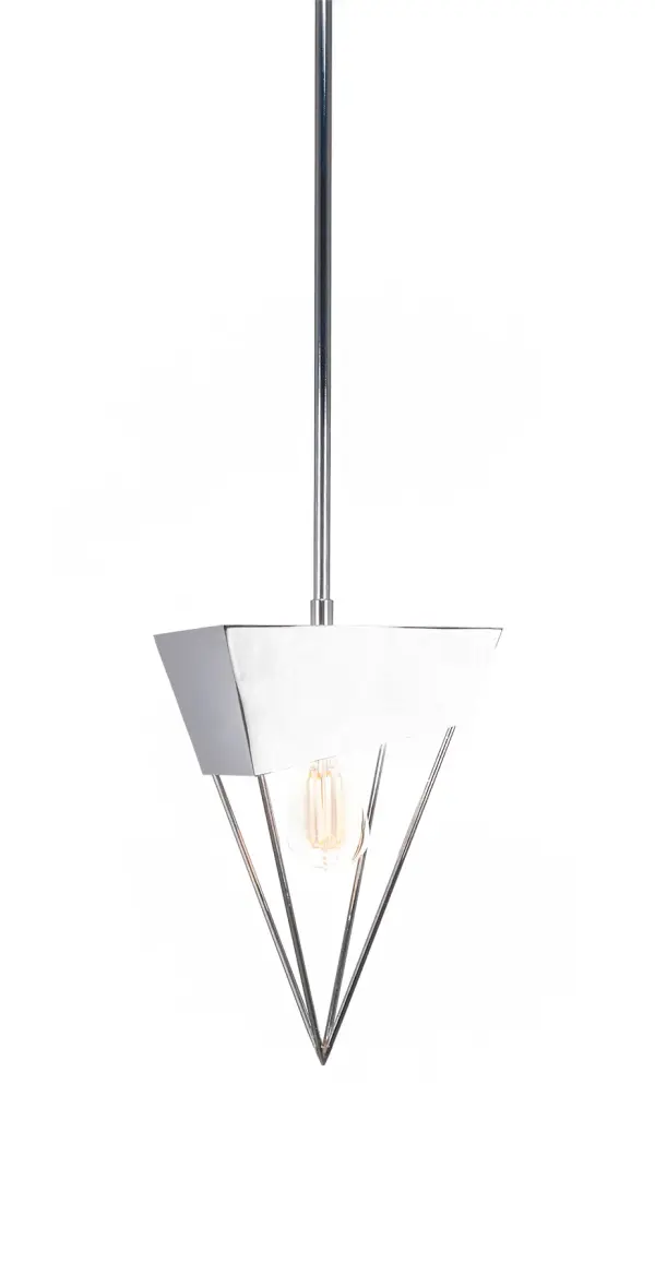 Neo 1-Light Stem Pendant in Chrome with Clear Antique LED Bulb - Image 1
