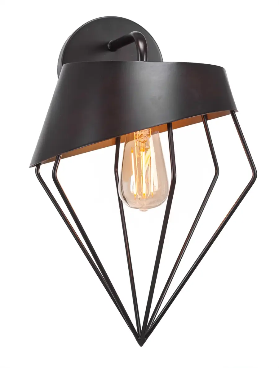 Neo Wall Sconce - Espresso Finish with Amber Antique LED Bulb