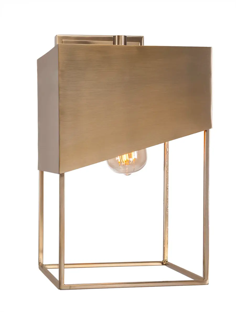 Neo Wall Sconce - New Age Brass with Amber Antique LED