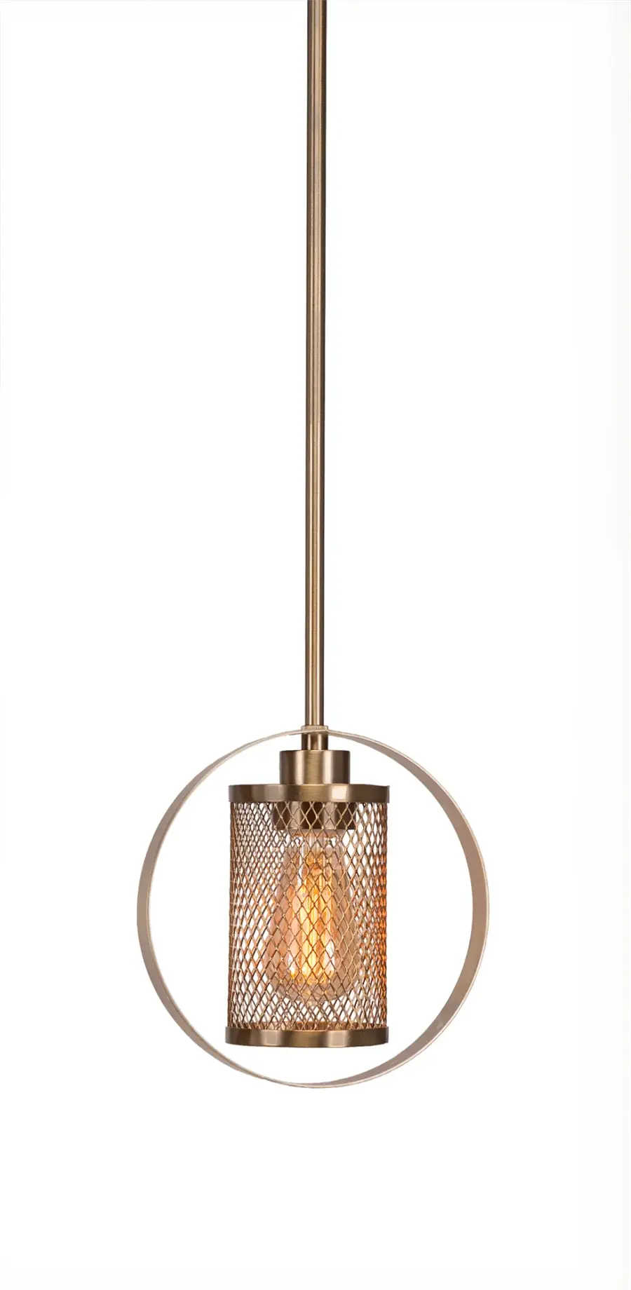 Infinity 1-Light Stem Pendant in New Age Brass - Image 1