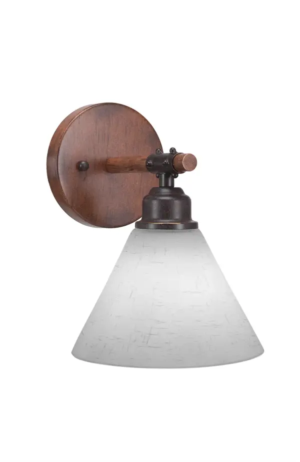 Blacksmith Wall Sconce with White Muslin Glass - Image 1