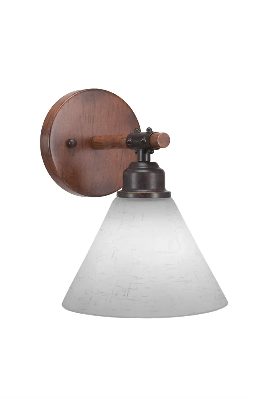 Blacksmith Wall Sconce with White Muslin Glass - Image 1