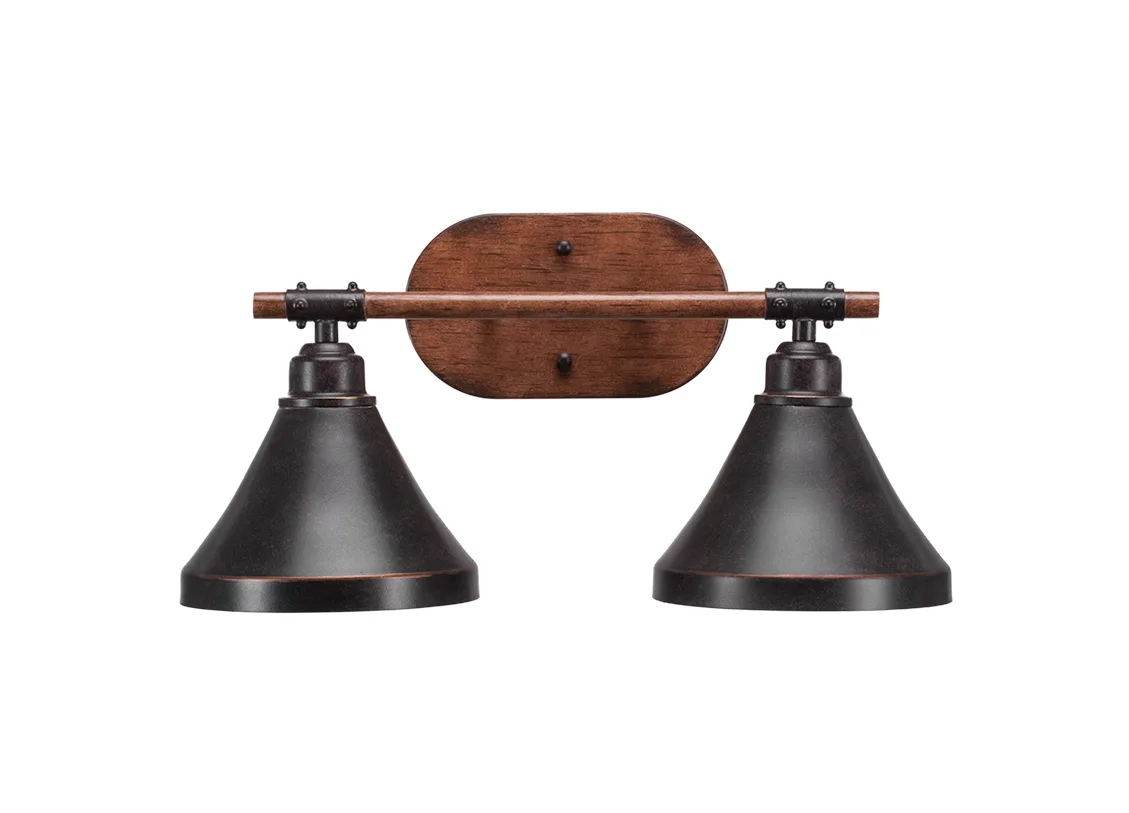 Blacksmith 2-Light Bath Bar in Dark Granite