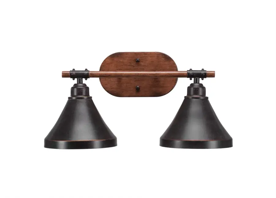 Blacksmith 2-Light Bath Bar in Dark Granite - Image 1