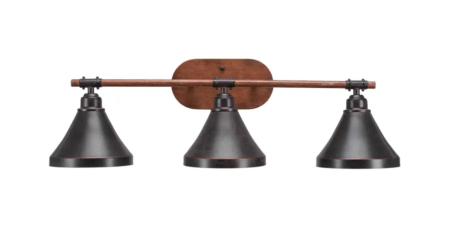 Blacksmith 3-Light Bath Bar in Dark Granite - Image 1