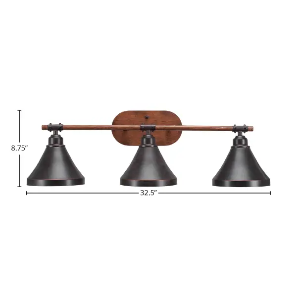 Blacksmith 3-Light Bath Bar in Dark Granite - Image 2