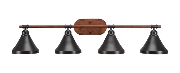 Blacksmith 4 Light Bath Bar in Dark Granite - Image 1