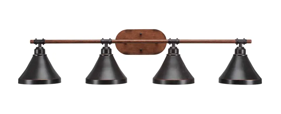 Blacksmith 4 Light Bath Bar in Dark Granite - Image 1