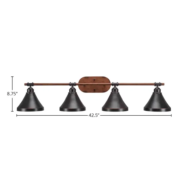 Blacksmith 4 Light Bath Bar in Dark Granite - Image 2