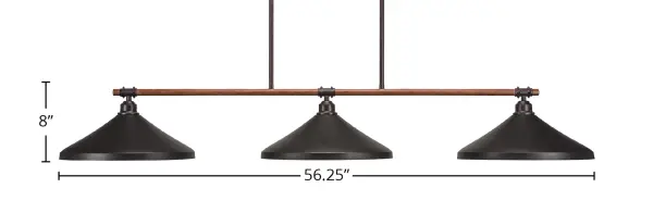 Blacksmith 3-Light Island Pendant in Dark Granite - Image 2