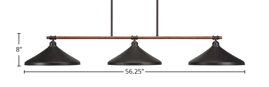 Blacksmith 3-Light Island Pendant in Dark Granite - Image 2