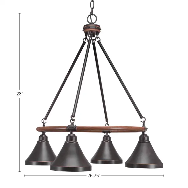 Blacksmith 4-Light Downlight Chandelier in Dark Granite - Image 2