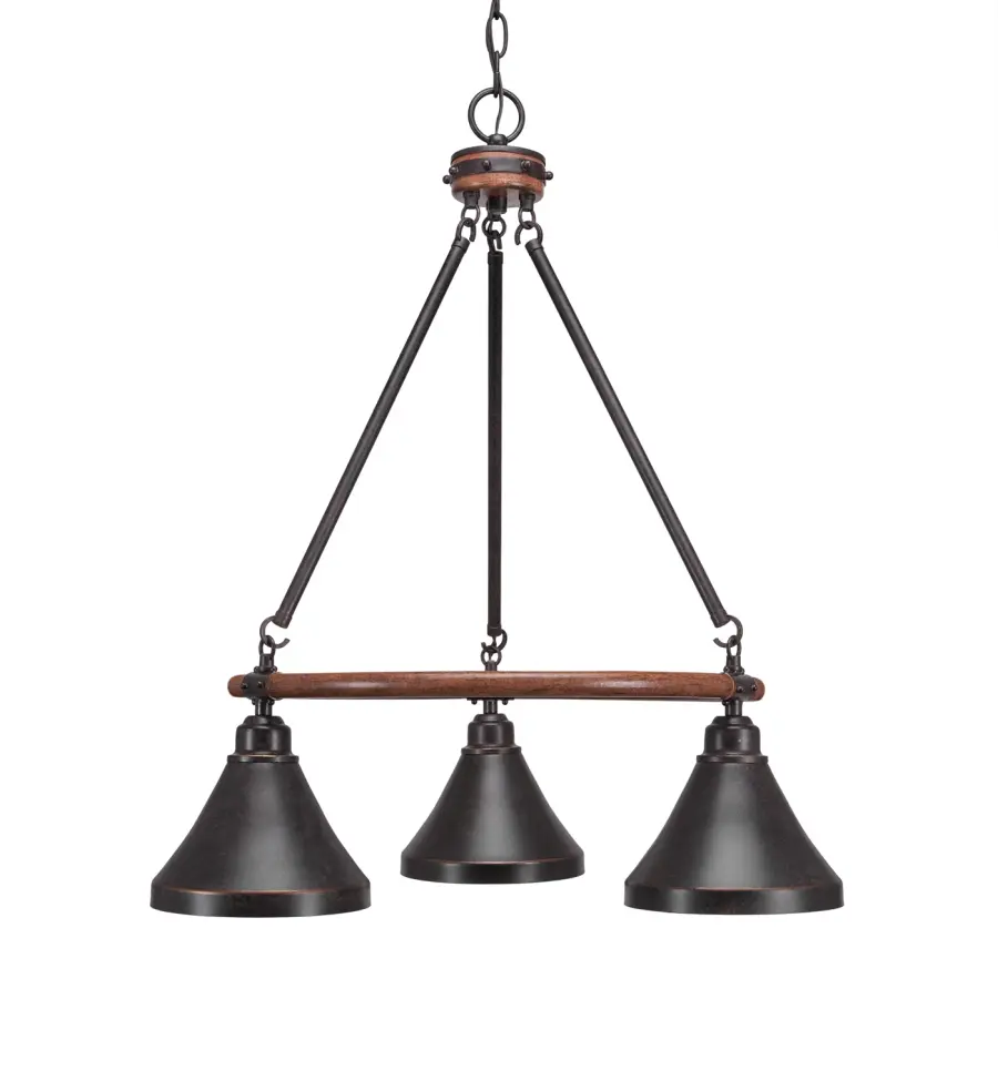 Blacksmith 3-Light Downlight Chandelier in Dark Granite - Image 1