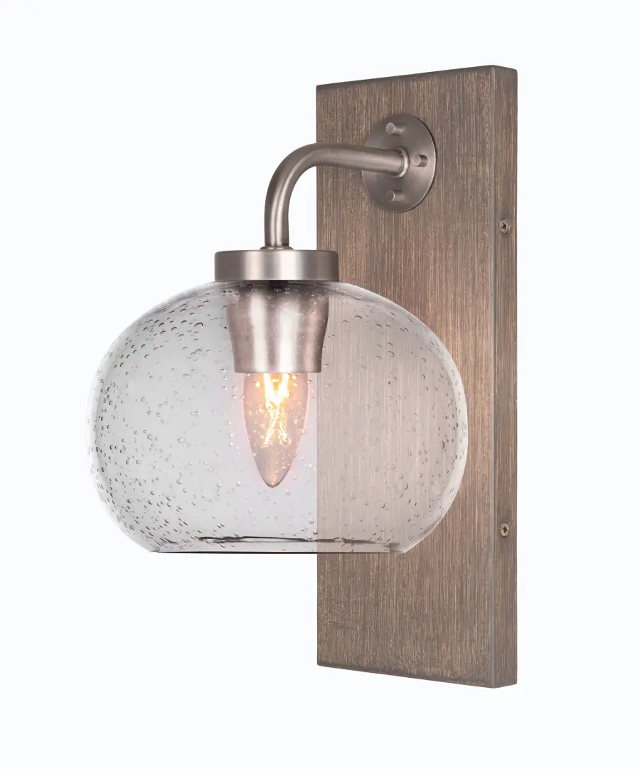 Oxbridge Wall Sconce with Clear Bubble Glass - Image 1