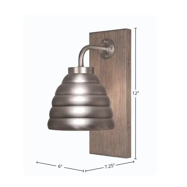 Oxbridge Wall Sconce with Beehive Shade - Image 2