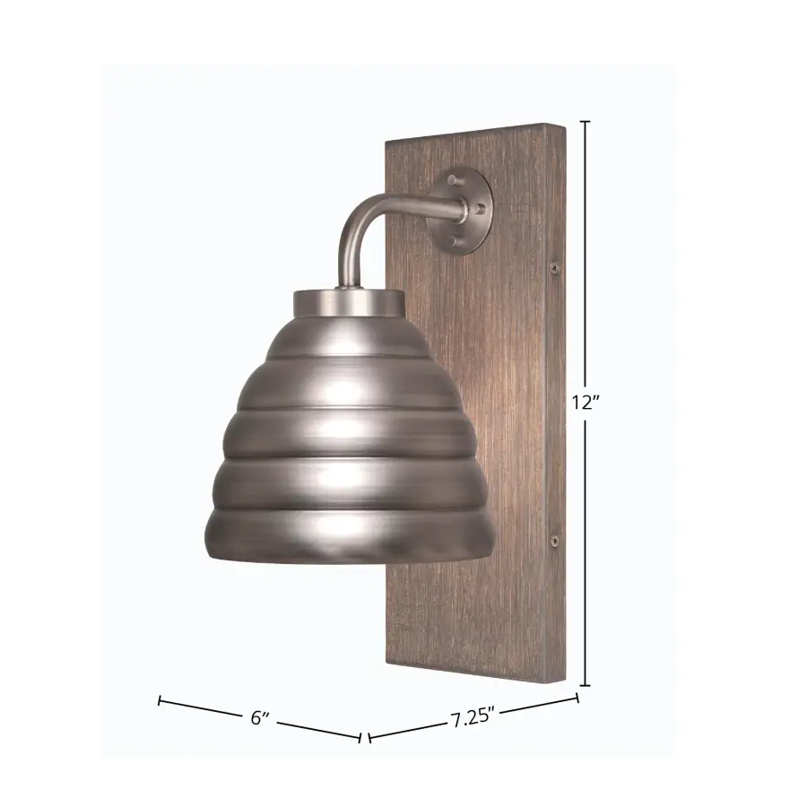 Oxbridge Wall Sconce with Beehive Shade - Image 2