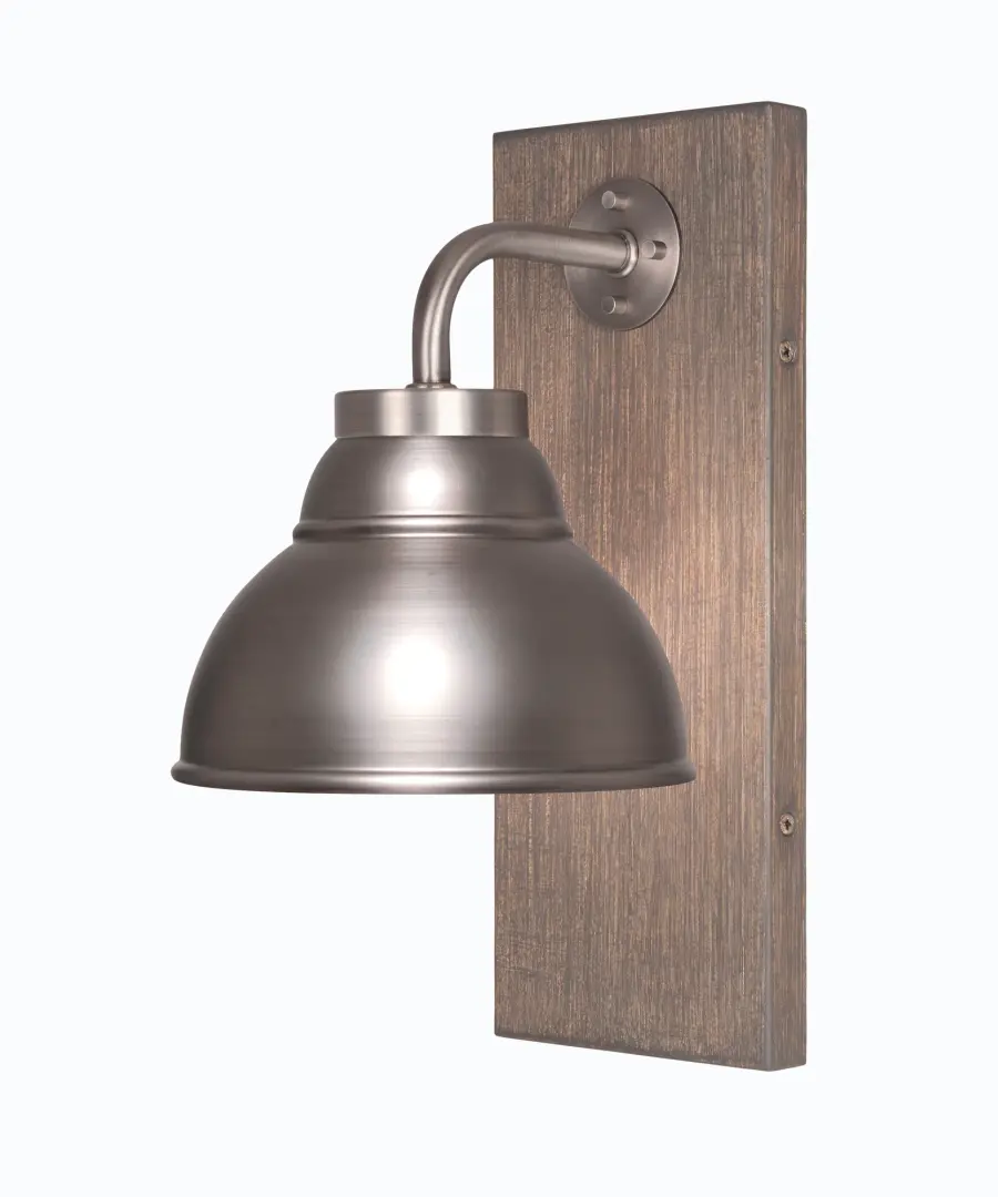 Oxbridge Wall Sconce - Graphite & Distressed Wood - Image 1