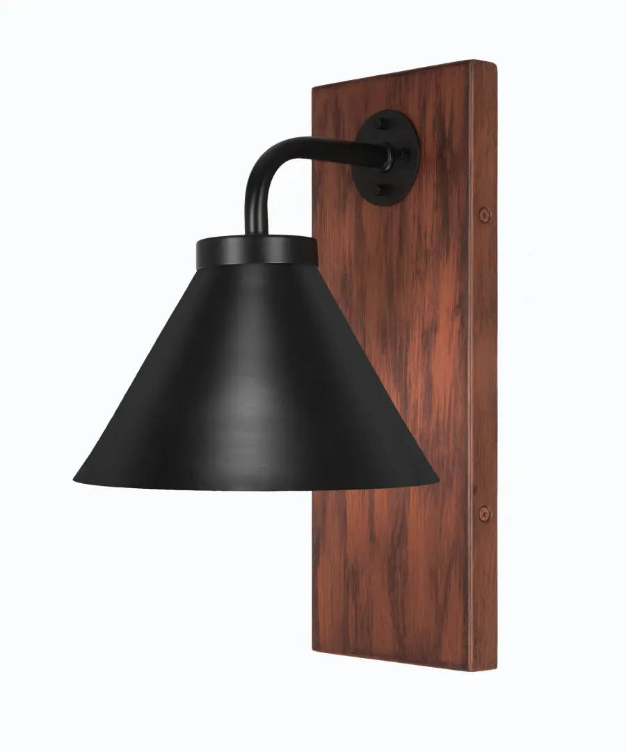Oxbridge Wall Sconce with Matte Black Cone Shade - Image 1