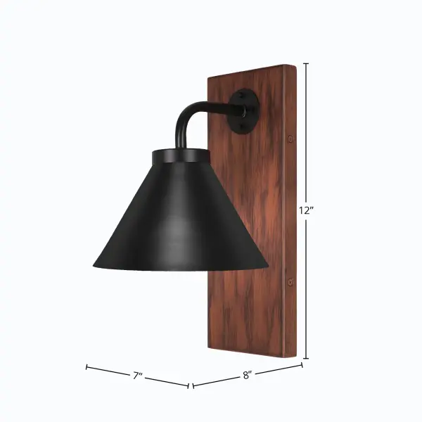 Oxbridge Wall Sconce with Matte Black Cone Shade - Image 2