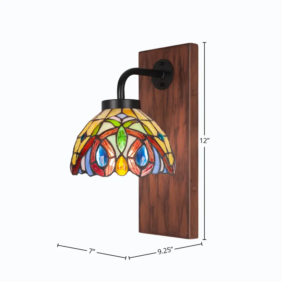 Oxbridge Wall Sconce with Lynx Art Glass - Image 2