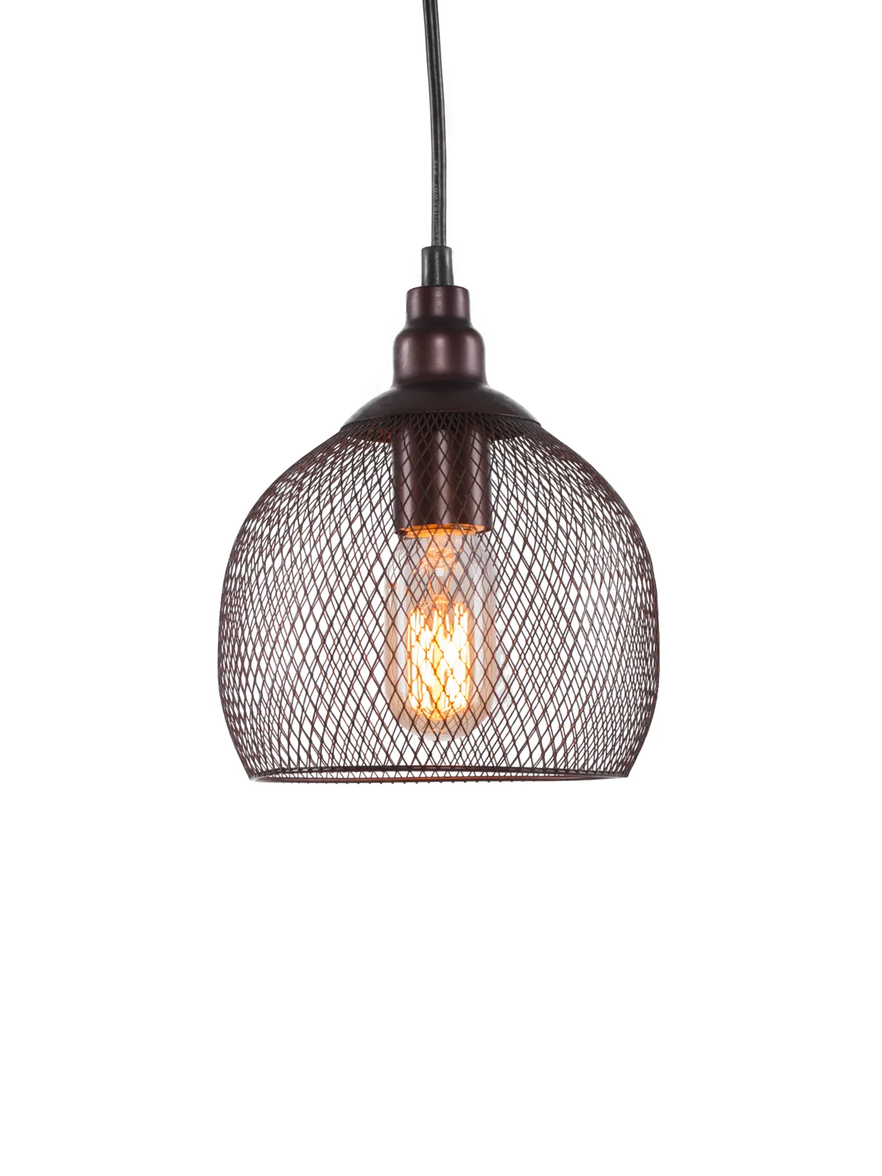 Plexus Bronze Pendant with Amber Antique Bulb
