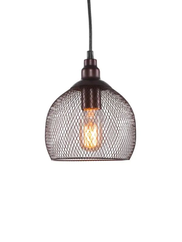 Plexus Bronze Pendant with Amber Antique Bulb - Image 1