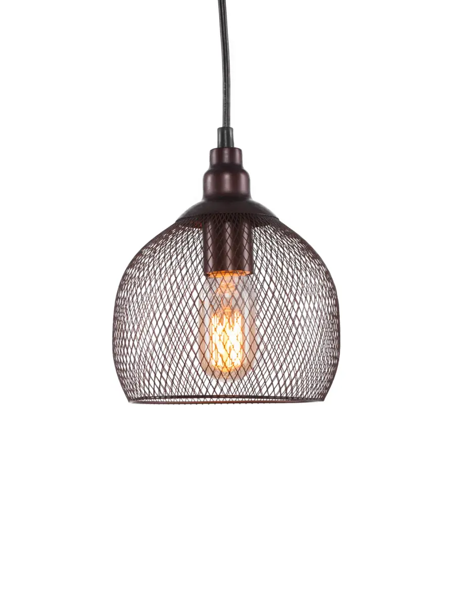 Plexus Bronze Pendant with Amber Antique Bulb - Image 1