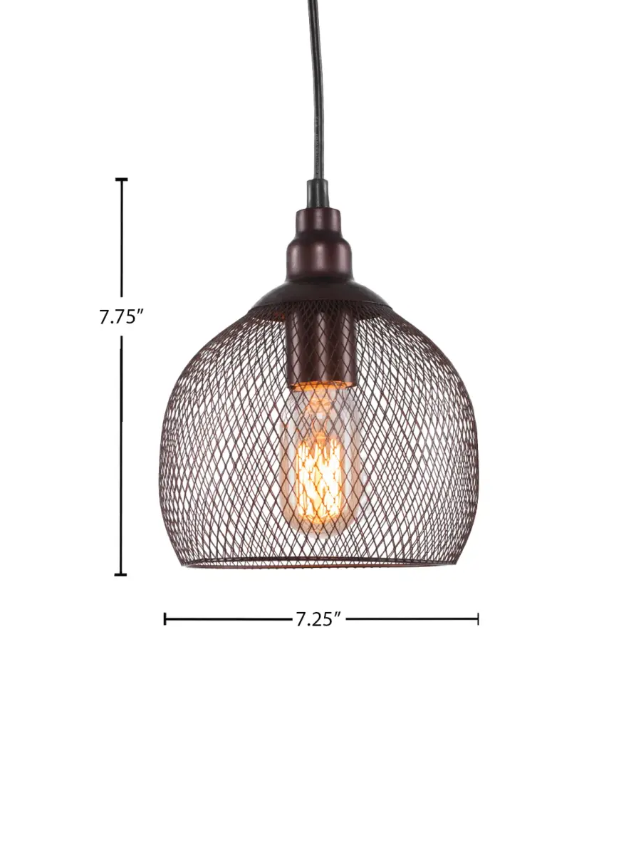Plexus Bronze Pendant with Amber Antique Bulb - Image 2