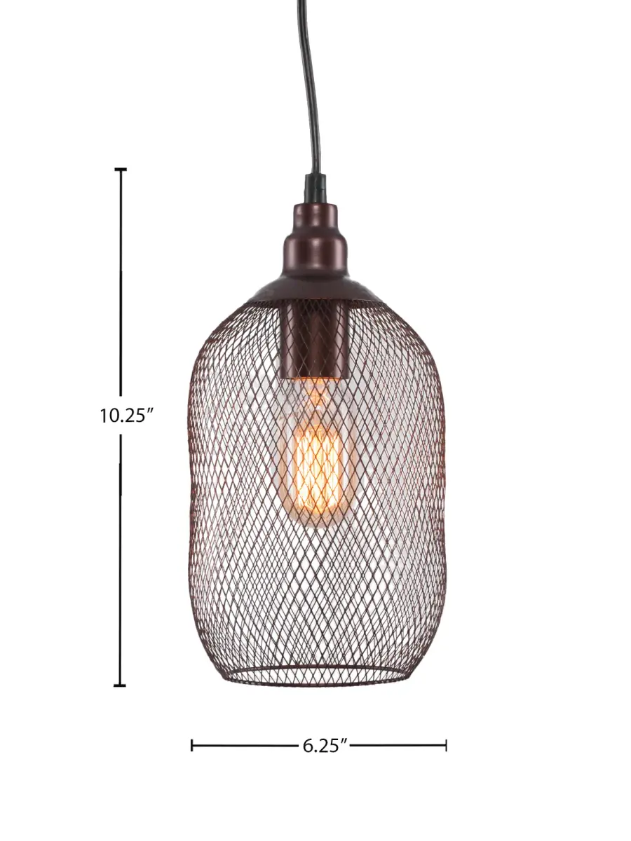 Plexus Bronze Pendant with Amber Antique Bulb - Image 2