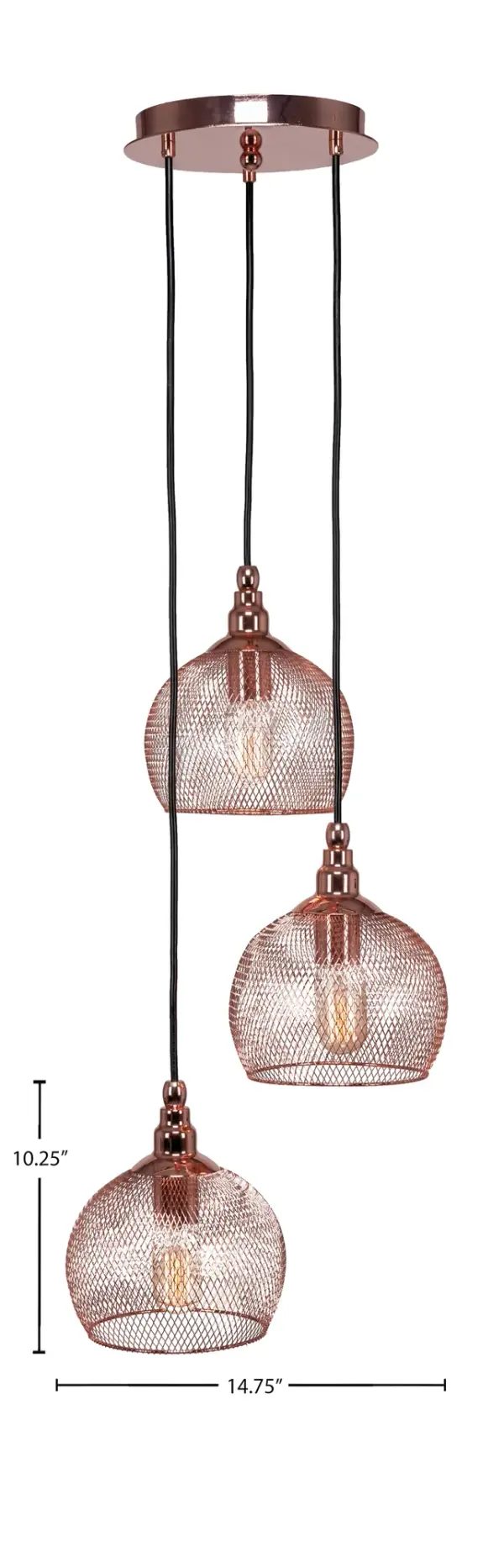 Plexus 3-Light Cord Hung Cluster Pendant - Image 2