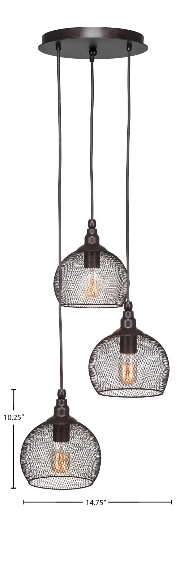 Plexus 3-Light Cord Hung Cluster Pendant - Image 2