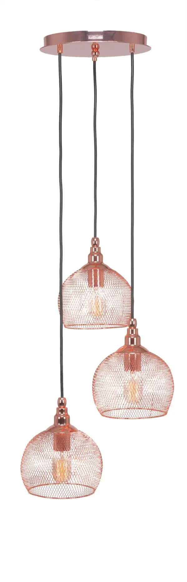 Plexus 3-Light Cluster Pendant in Copper - Image 1